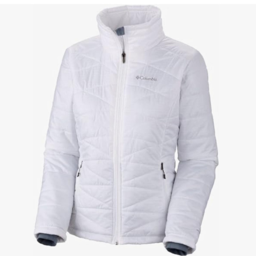 Columbia Mighty Lite III Insulated Windowpane White Jacket Women's Size Small - Picture 9 of 13